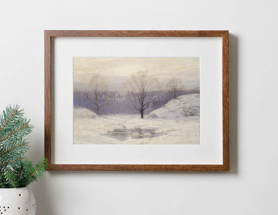 Snowy Tree Landscape Print