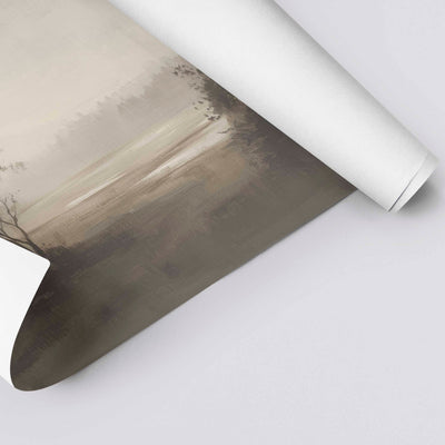 Neutral Landscape Canvas Framed Art - "Soft Awakening"