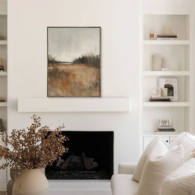 Fall Inspirational Art on a mantle