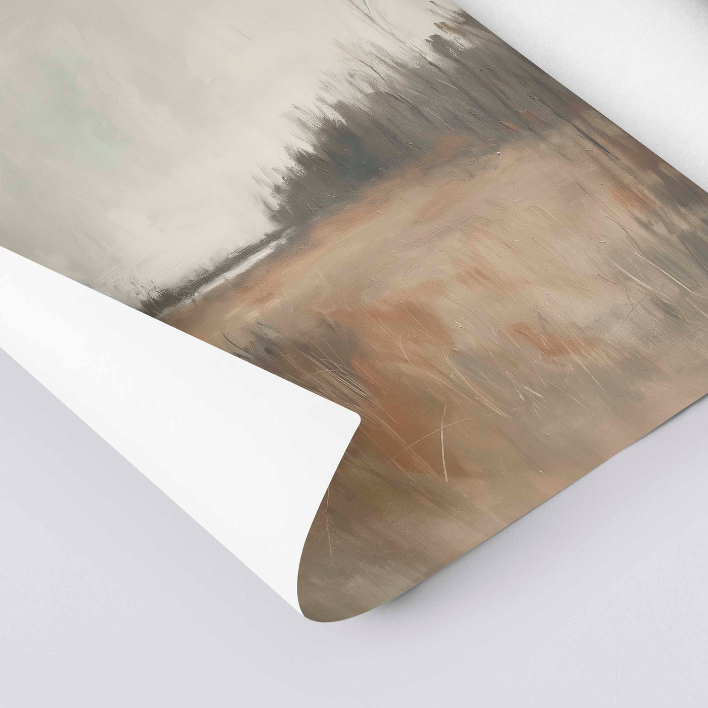 Fine Paper Print with abstract fall scene