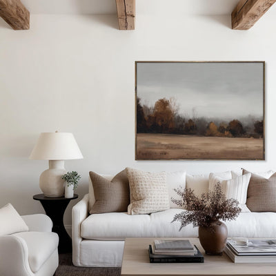 Moody Autumn Landscape Canvas Art - "Softly October"