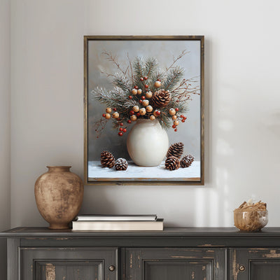 Still Life Christmas Vase