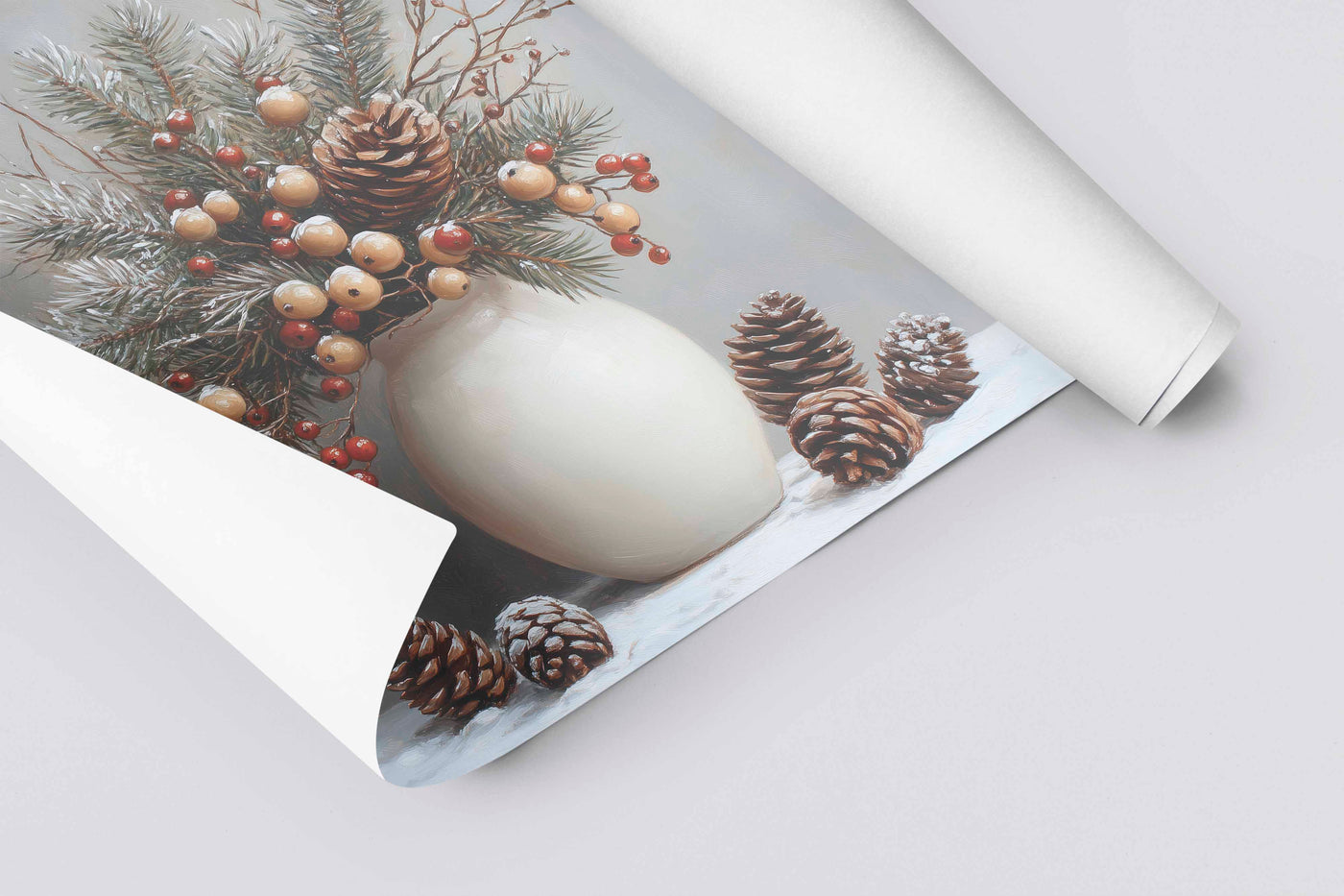 Still Life Christmas Vase