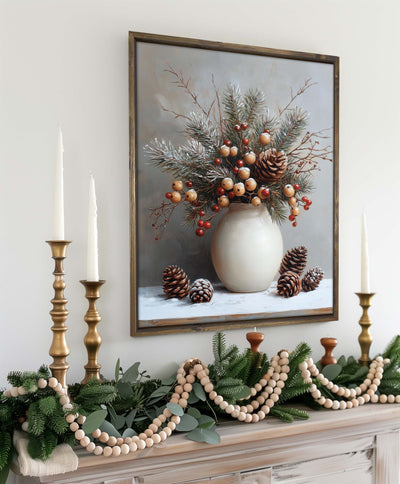 Still Life Christmas Vase