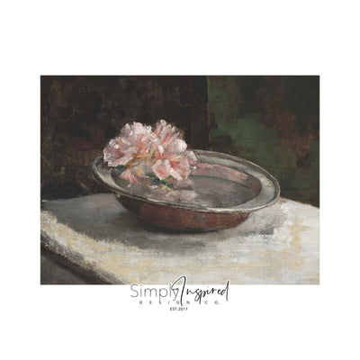 Still Life Flower Bowl Print
