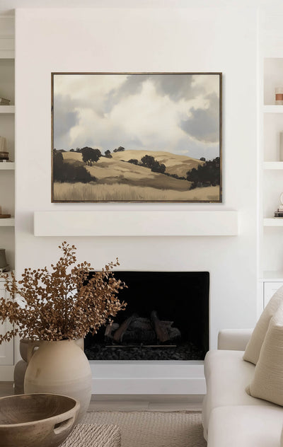 Neutral Landscape Canvas Art - "Stillness Beyond"
