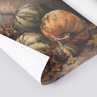 Autumn Pumpkin Still Life Canvas Art -"Timeless Gatherings"
