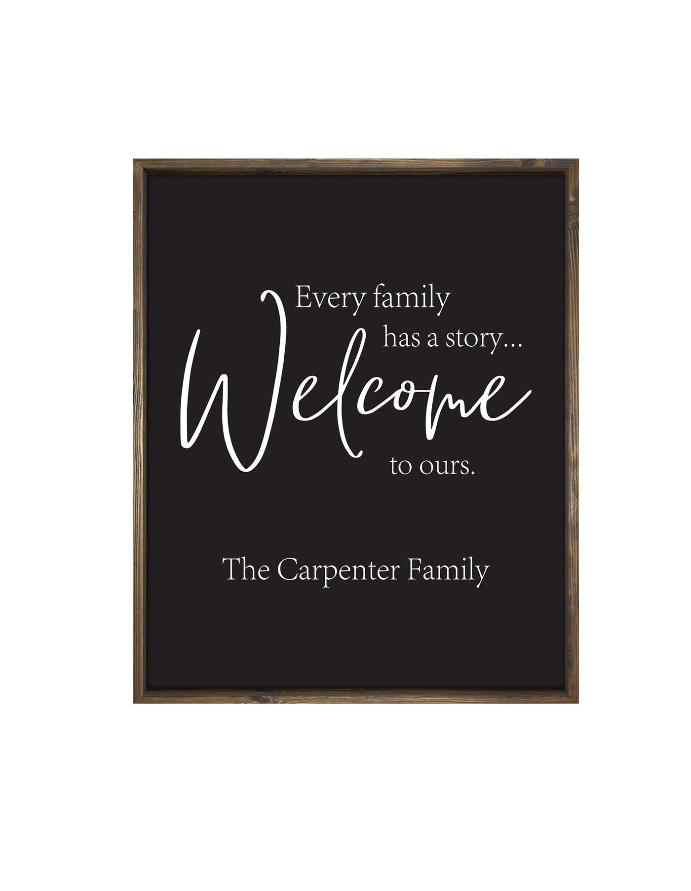 Every Family has a story Sign