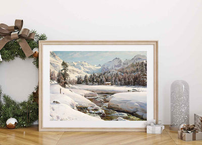 Winter Landscape Painting Print