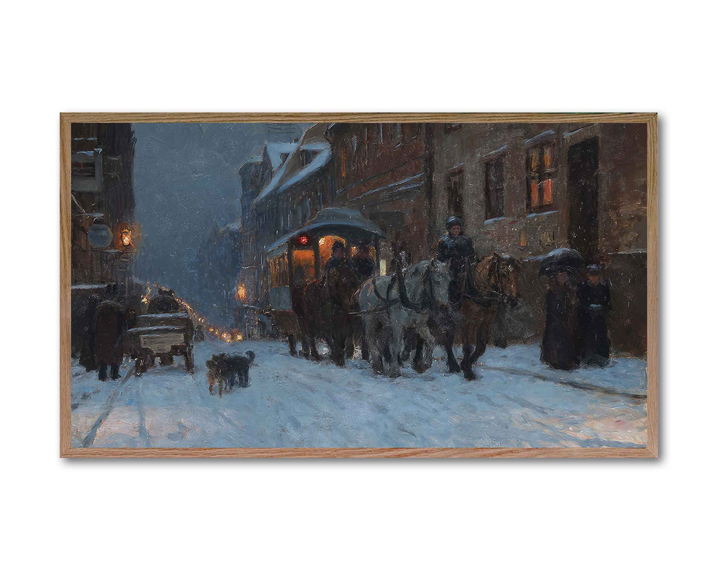 FRAME TV ART | Winter Scene in town