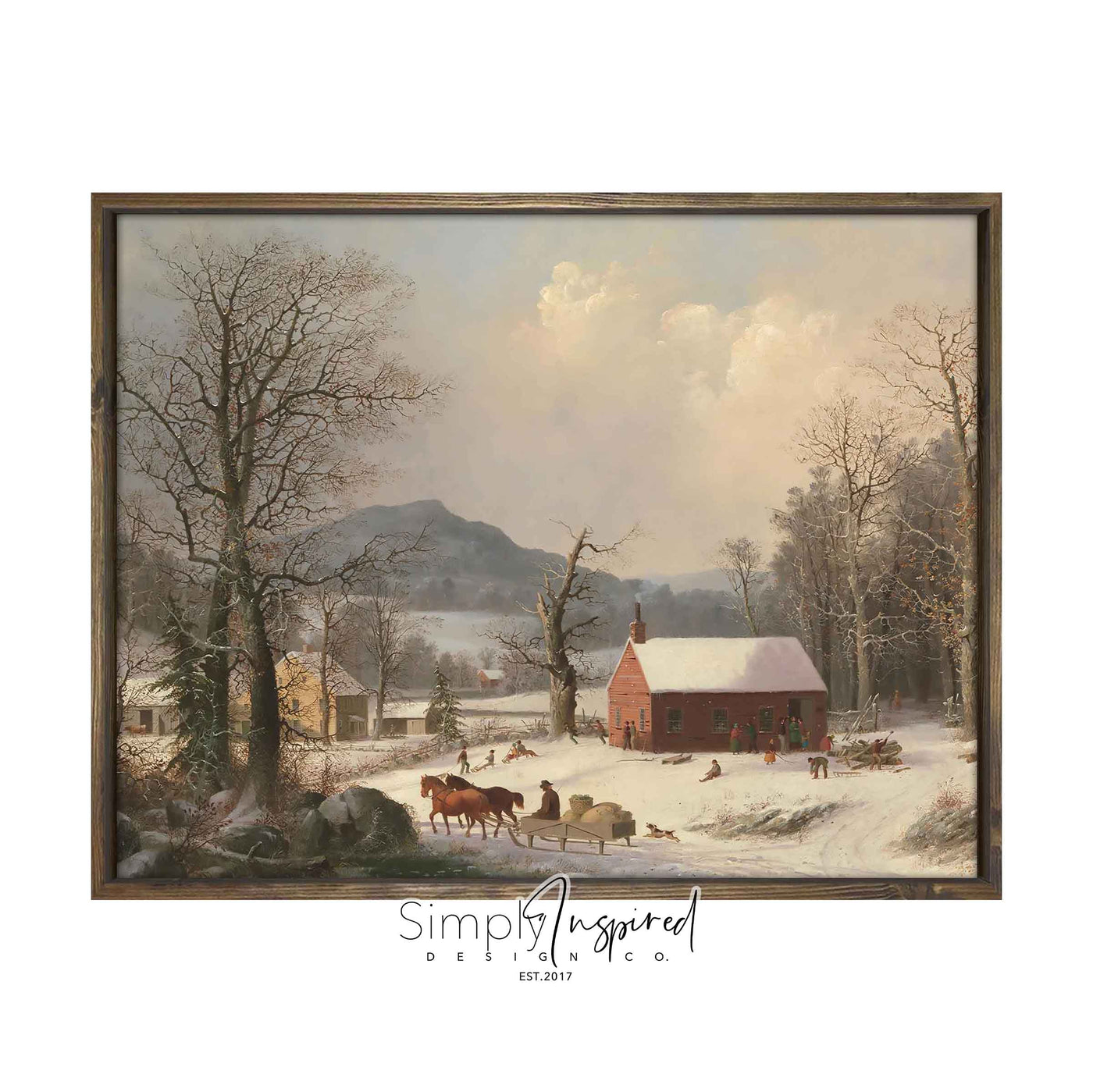 Winter School House Landscape