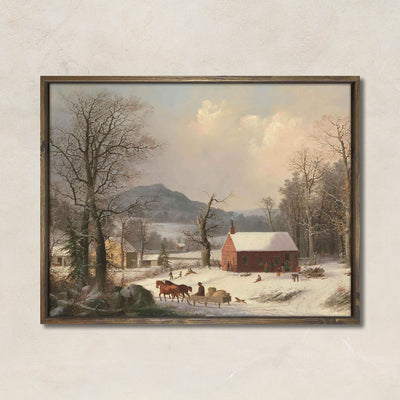 Winter School House Landscape