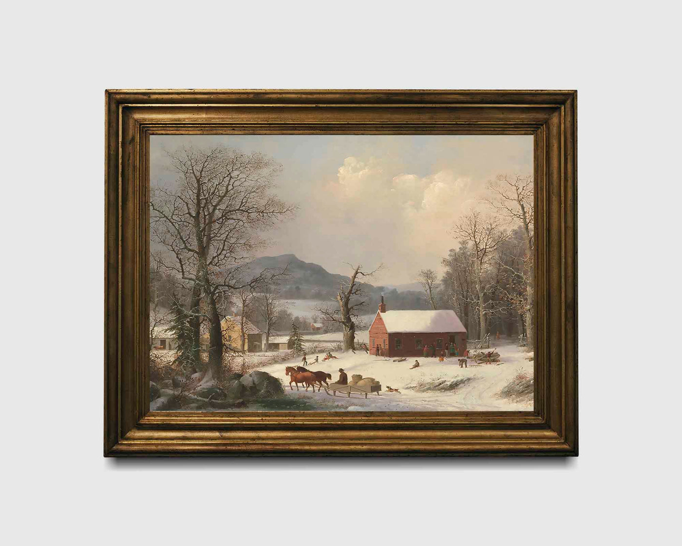 Winter School House Landscape