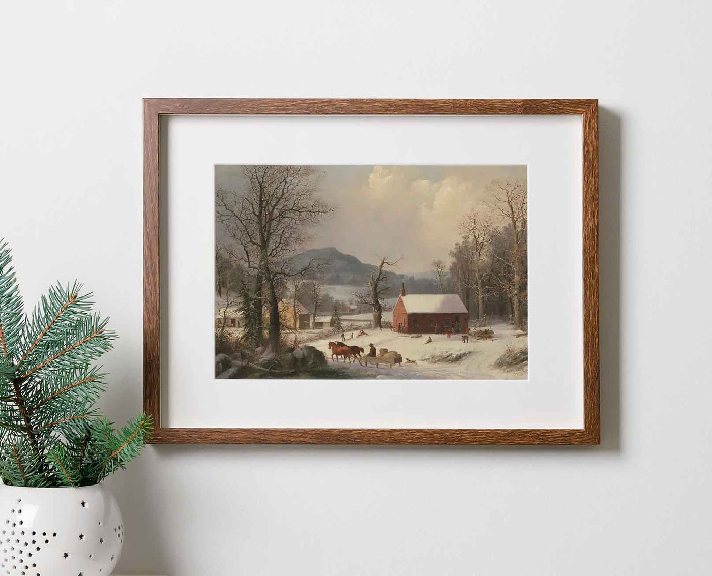 Winter School House Landscape