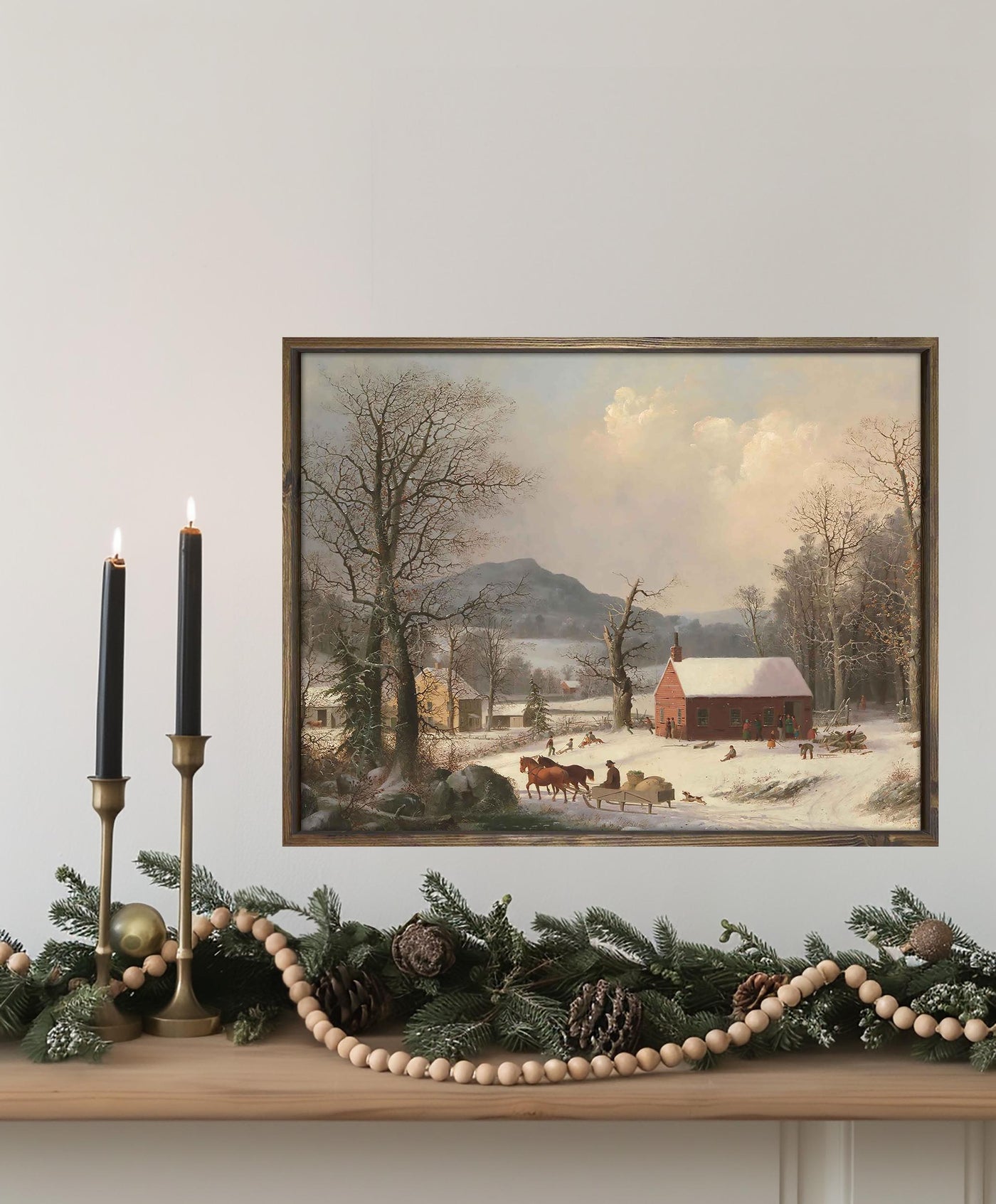 Winter School House Landscape