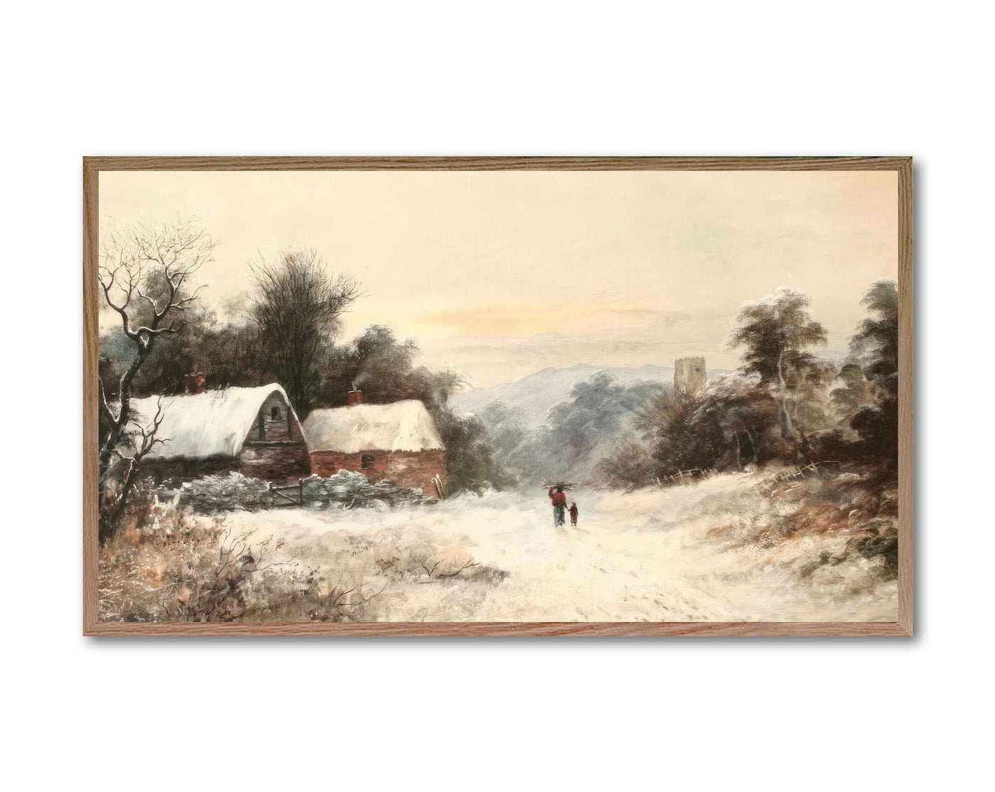 FRAME TV ART | Winter Snow Cottage