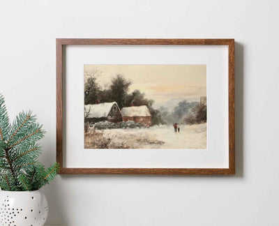 Winter Snow Cottage Print