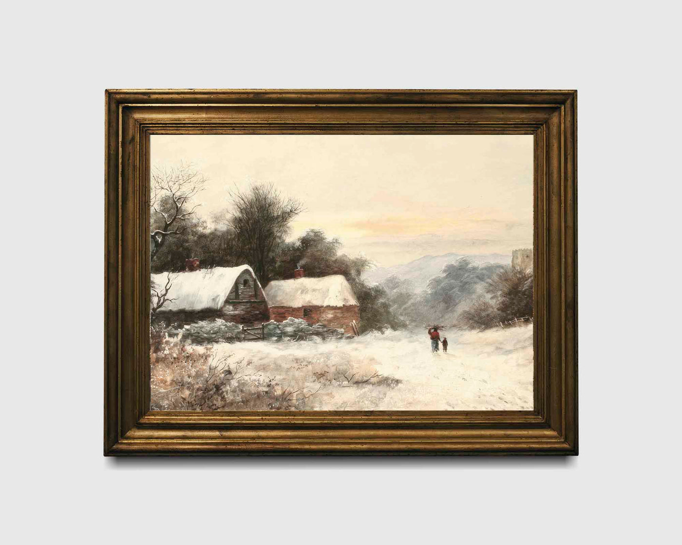 Winter Snow Cottage Print