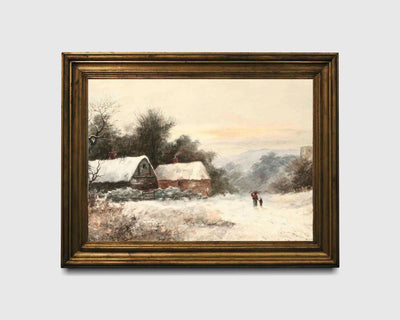 Winter Snow Cottage Print