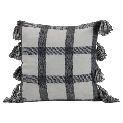 Classic black and white Plaid Pillow