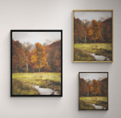 Autumn Creekside Art Sign