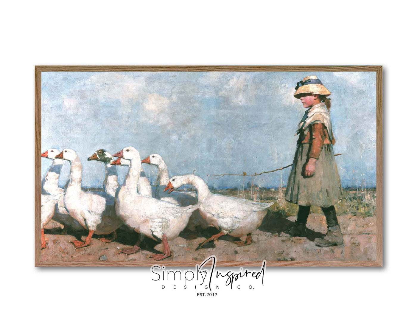 FRAME TV ART | A girl and her ducks