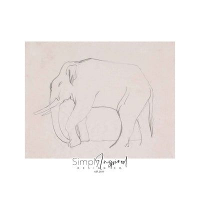 Elephant Walking Sketch