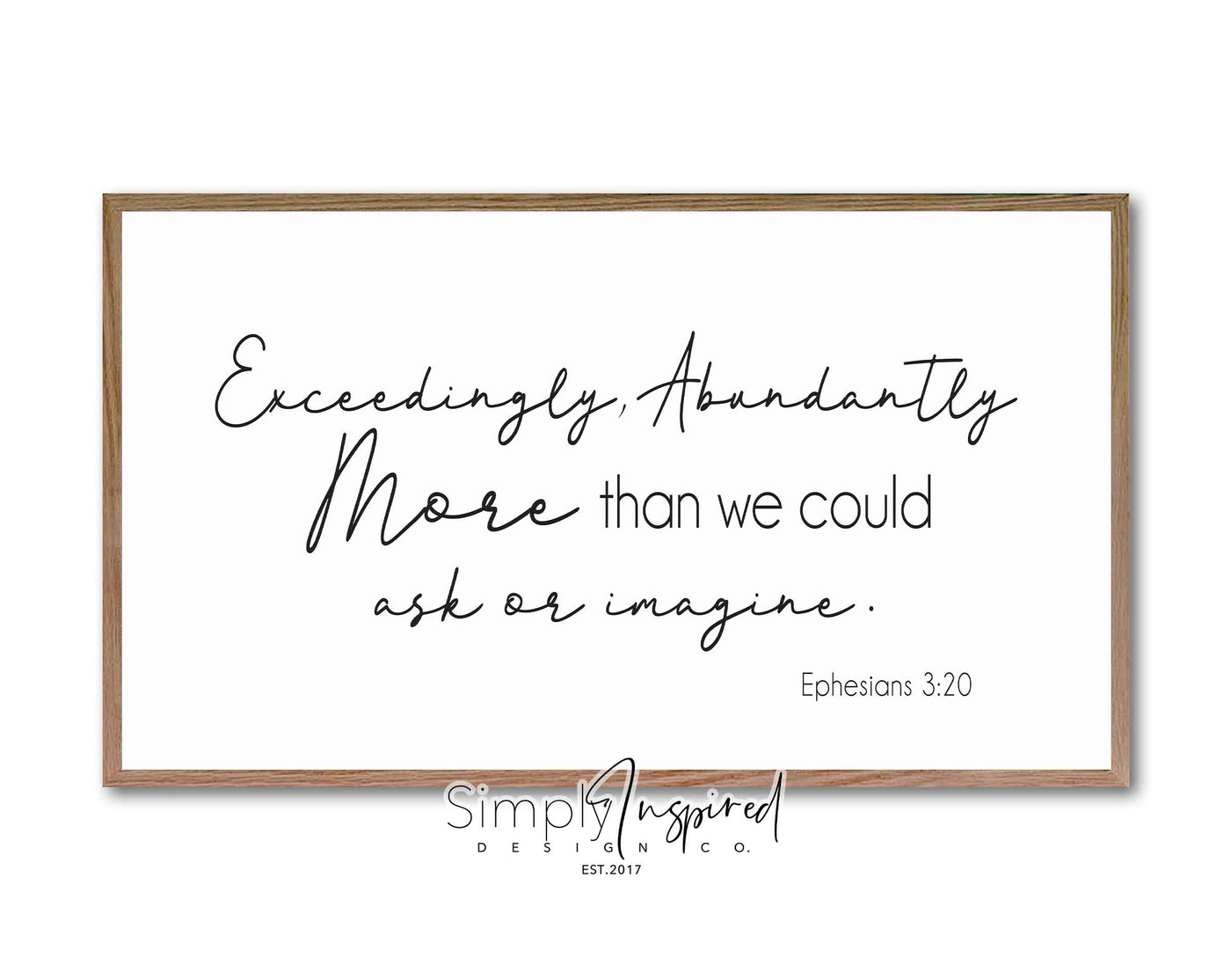 FRAME TV ART | Ephesians 3:20