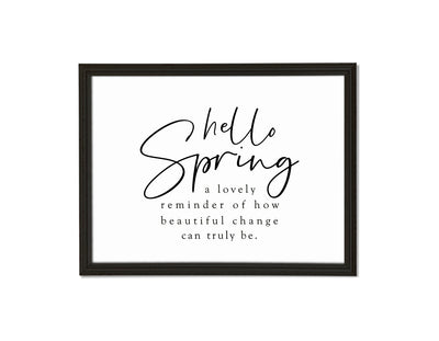 Hello Spring Horizontal Print