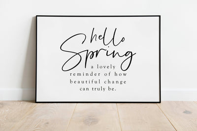 Hello Spring Horizontal Print