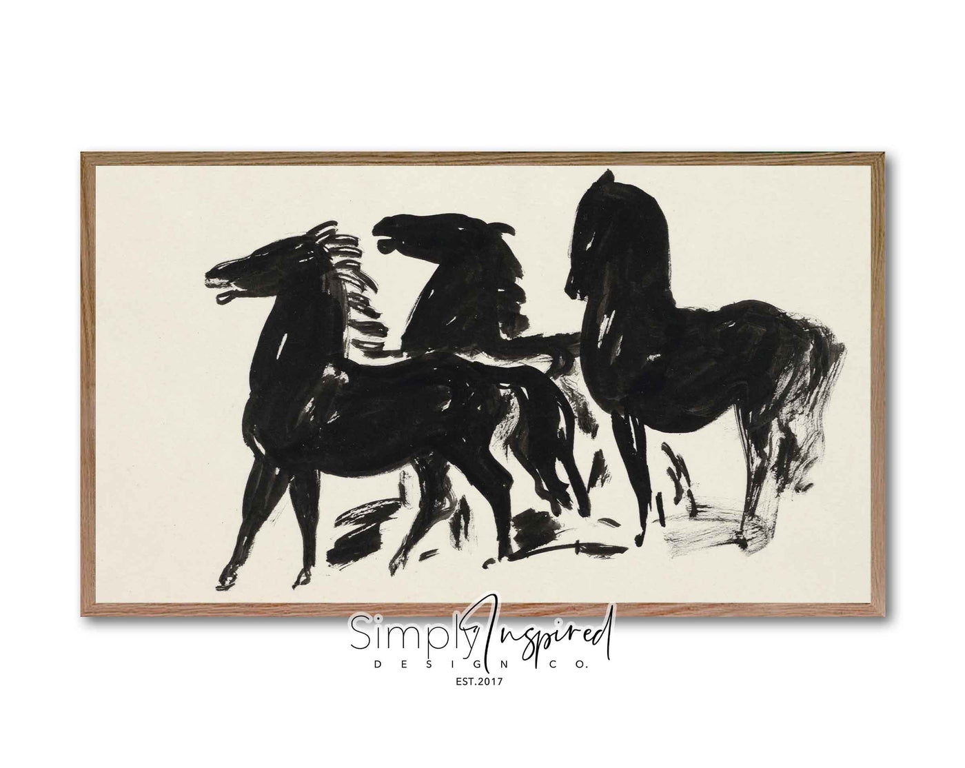FRAME TV ART | Black Horse Sketch