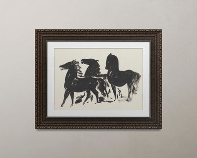 Black Horse Sketch Print