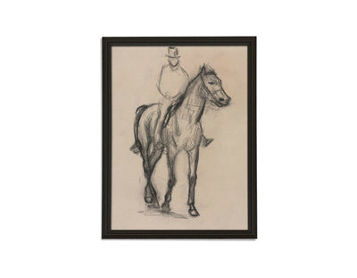 Horse and Rider Sketch Print