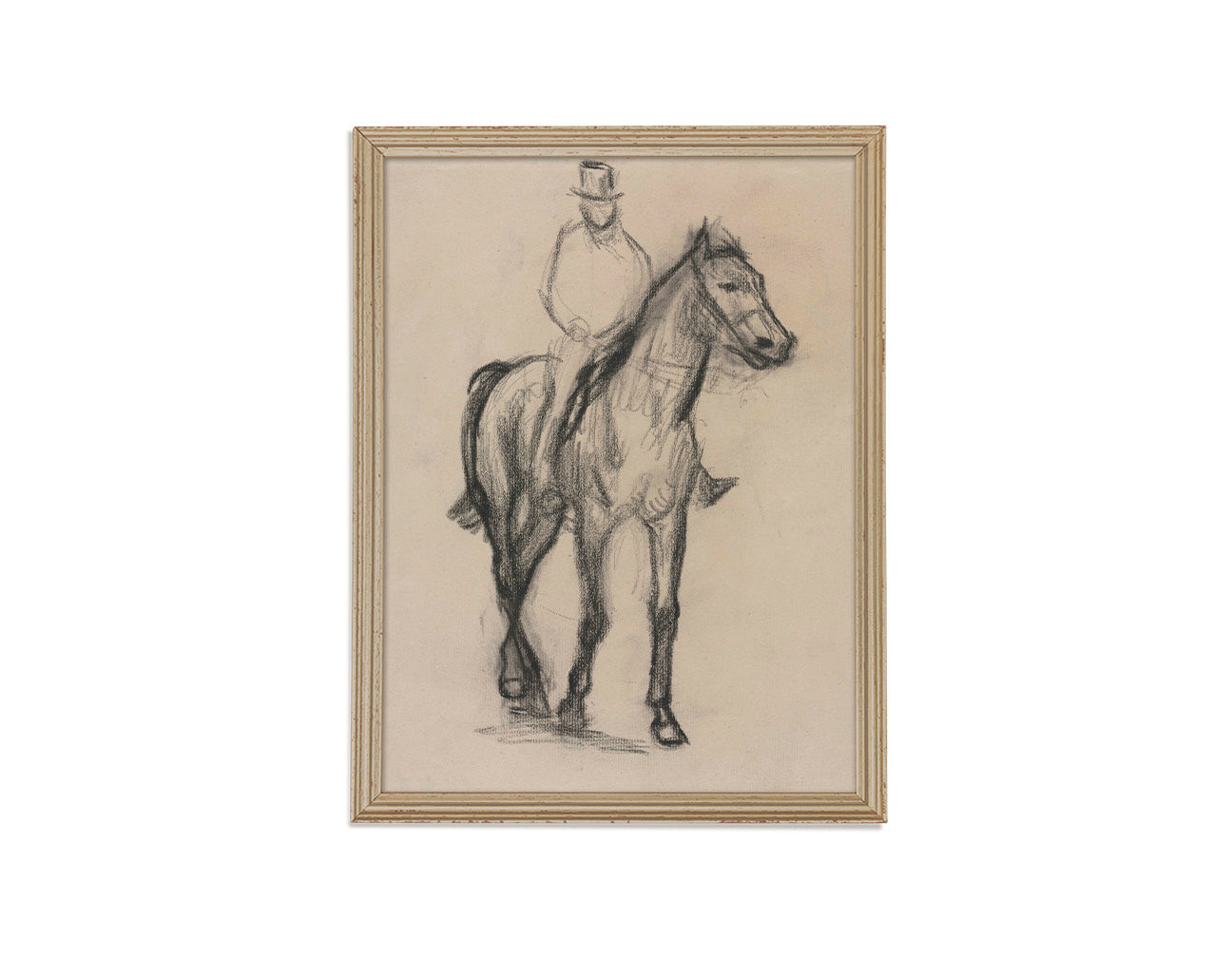 Horse and Rider Sketch Print