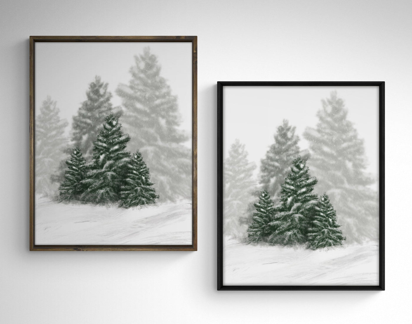 Snowy Evergreens