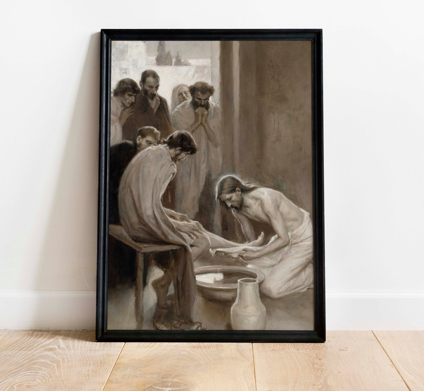 Jesus washing the feet Print