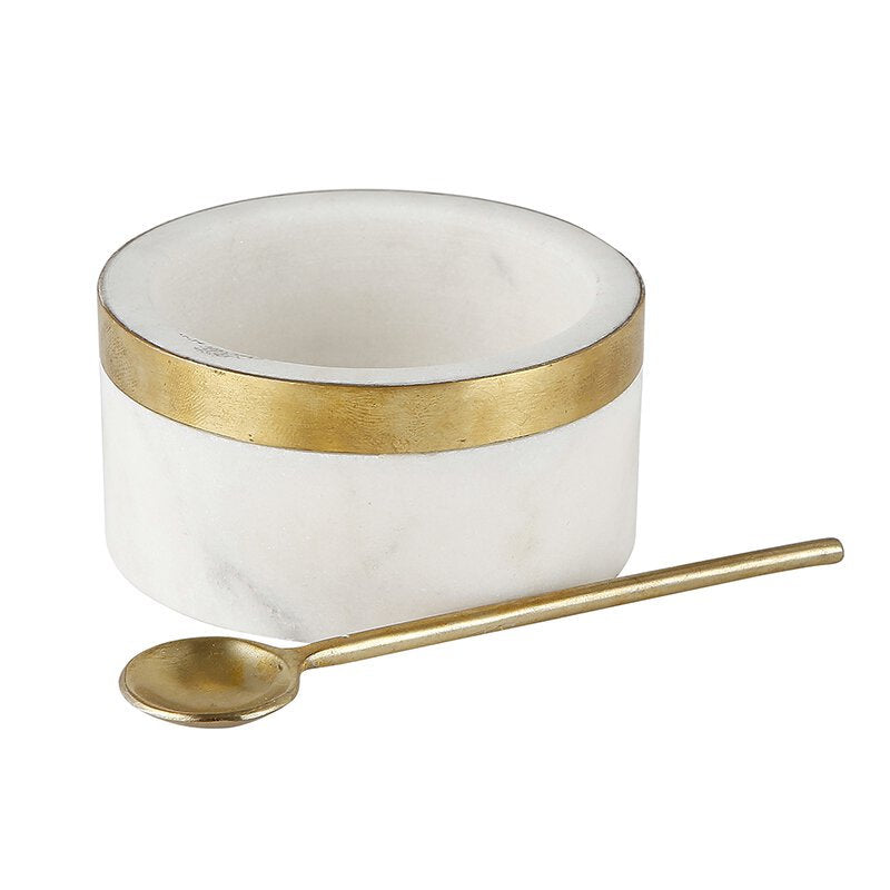 Marble Bowl, Brass spoon