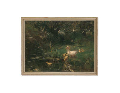 Momma Duck and Babies Print