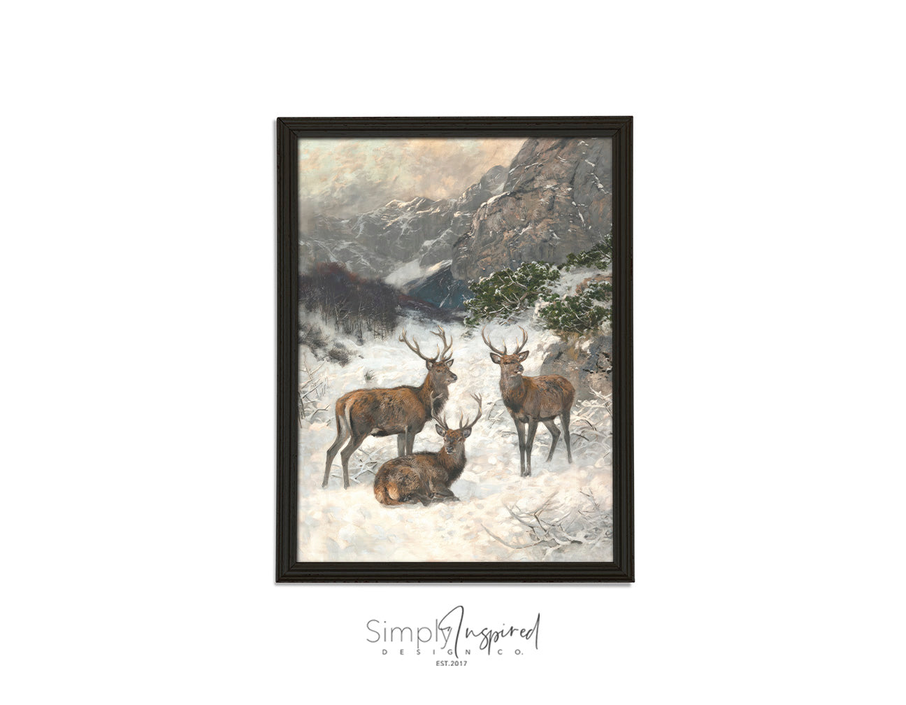 Snow Deer Print