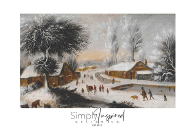 Winter in the village Print