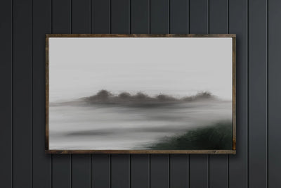 Abstract Landscape Modern Art Wood Sign
