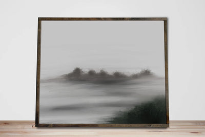 Abstract Landscape Modern Art Wood Sign