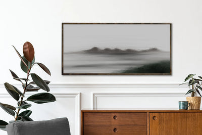 Abstract Landscape Modern Art Wood Sign