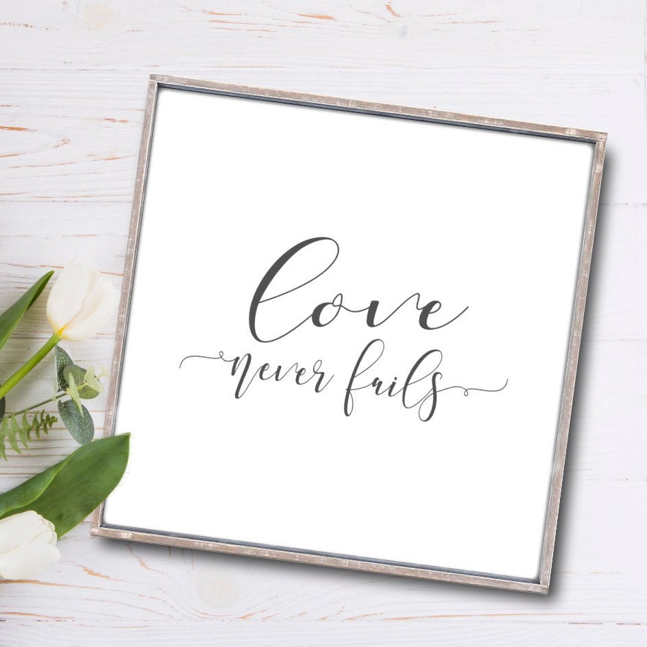 Love never fails
